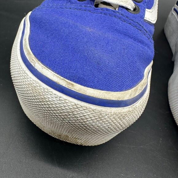 Vans Tennis Shoes Blue Black White Checkerboard Canvas Sneakers Women 8 Men 6.5 - Picture 11 of 15